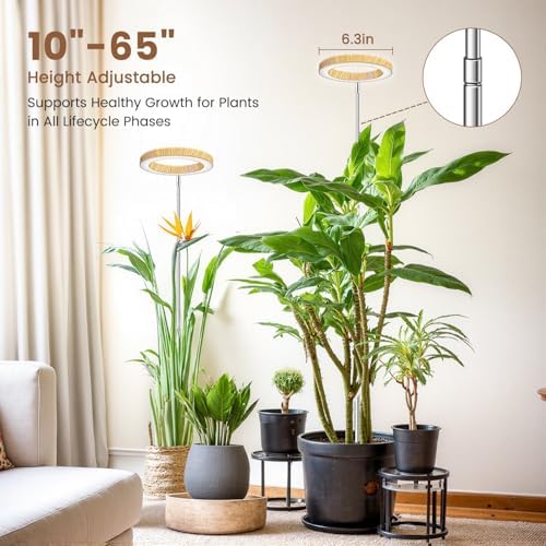Aokrean 6.3in Plant Lights for Indoor Growing, Full Spectrum Grow Light