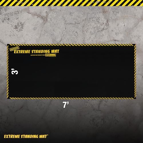 Standing Mat Industrial Anti-Fatigue for Work, 3' x 7' x 1", Black Foam