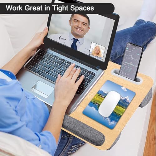 Small Mouse Pad, Mini Mouse Pad 6 X 8 Inch with Non-Slip Rubber Base for Keyboard Tray Laptops Wireless Mouse Home Office Travel, Washable & Portable (Natural Landscape)