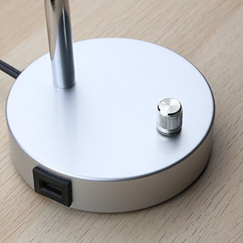 O’Bright Dimmable LED Desk Lamp with USB Charging Port (5V/2A), Full Range Dimming LED, Table Lamp with USB Charger, Flexible Gooseneck, Office Desk Lamp/Bedside Lamp, Vintage Design (Aluminum)