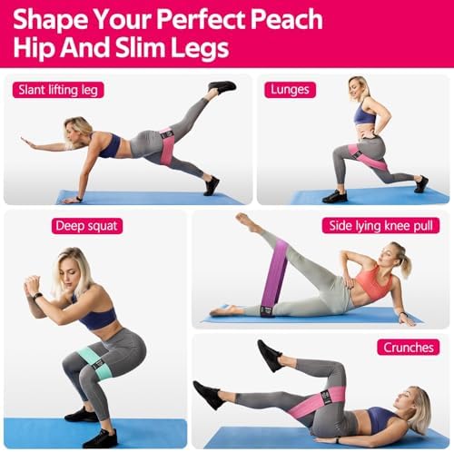 Fabric Resistance Bands for Working Out, Exercise Bands for Glutes and Legs