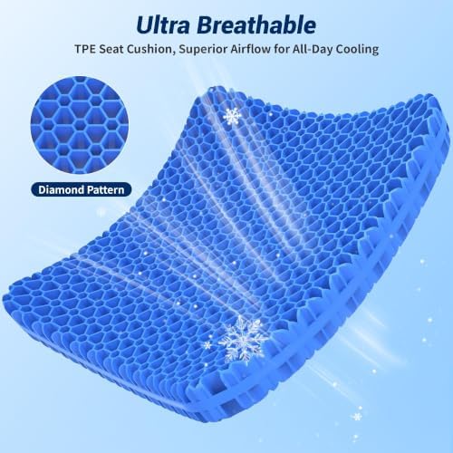 Gel Cooling Seat Cushion for Office Chair, Car Seat, X-Large