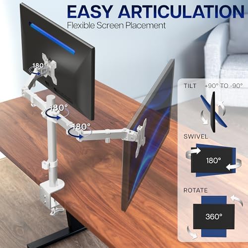 VIVO Dual Monitor Desk Mount for 13 to 30 inch Screens, STAND-V002W