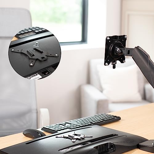 VIVO Adapter VESA Mount Quick Release Bracket Kit, Stand Attachment and Wall Mount Removable VESA Plate for Easy LCD Monitor and TV Screen Mounting, Stand-VAD2