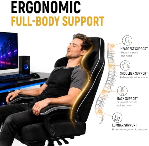 Gaming Chair for Adults with Footrest, Ergonomic Computer Chair, 330 lb