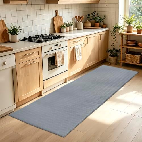 Kitchen Mats and Rugs Cushioned Anti-Fatigue, 23.6" x 86.6", Gray
