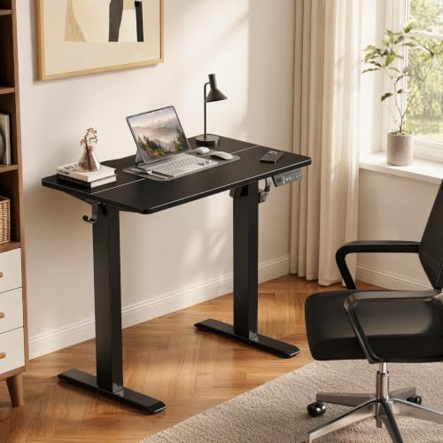 Claiks Electric Standing Desk 32x19 Inch Adjustable Desk, Black