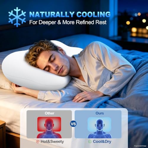 Cervical Neck Pillow for Neck Pain Relief & Side Sleepers