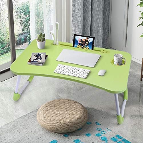 Slendor Foldable Lap Desk with Cup Holder for Bed, Couch, Floor