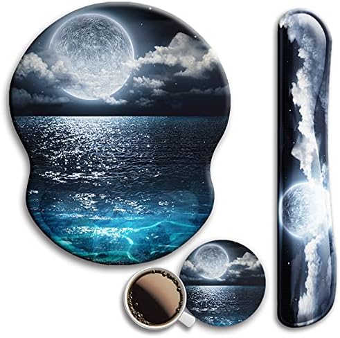 Mouse Pad and Keyboard Wrist Rest Support,Ergonomic Mouse Pad Set