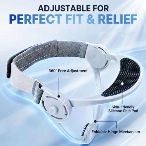 Adjustable Neck Brace, 360°Foldable Cervical Collar with Chin Support