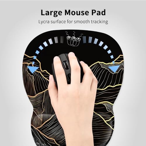 EooCoo Ergonomic Mouse Pad with Wrist Rest, Memory Foam Support Mousepad