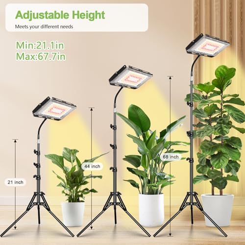LBW Grow Lights for Indoor Plants, Full Spectrum 96 LEDs Plant Grow Light