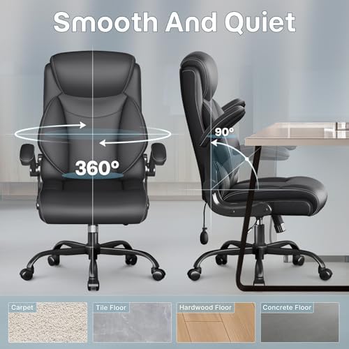 Ergonomic Office Chair,Inflatable Lumbar Support High Back Chair,Black