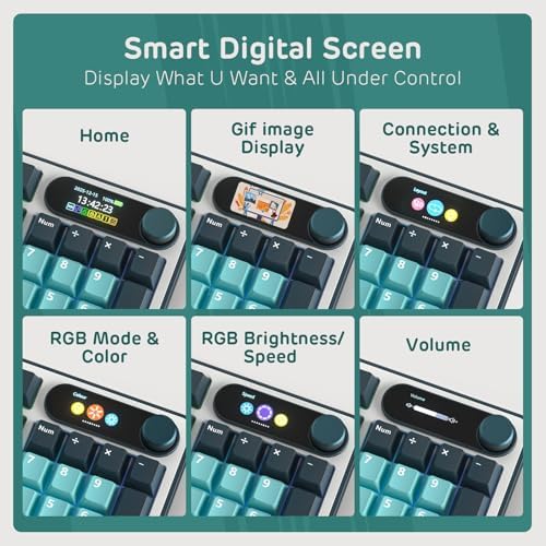 RK ROYAL KLUDGE S98 Wireless Mechanical Keyboard with Smart Display & Knob