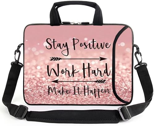 15" laptop sleeve laptop bag chromebook case adjustable shoulder strap with handle accessory pocket for men women (RYD-15-11)