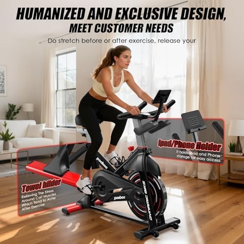 Stationary Exercise Bike for home, Magnetic Resistance, Silence & Smart App