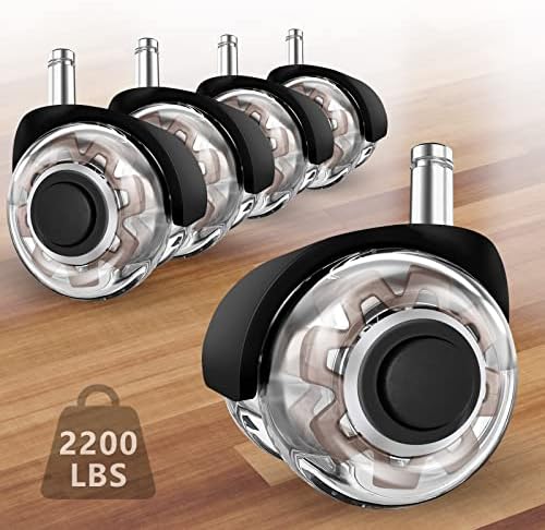 Minewill 2" Office Chair Wheels - Protection for Hardwood Floors and Carpet
