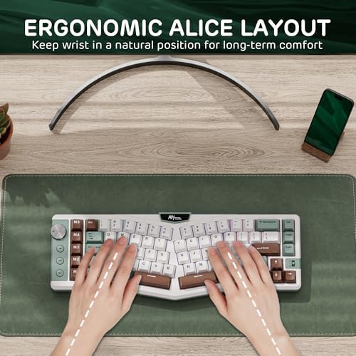 RK ROYAL KLUDGE A72 Alice Ergonomic Wireless Mechanical Keyboard,Split Ergo