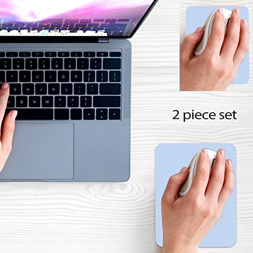 Small Mini Mouse Pad, 5x6 & 5.7x7.5 Inch, Portable, Waterproof, Non-Slip Rubber Base, Fits Wireless Laptop, Blue
