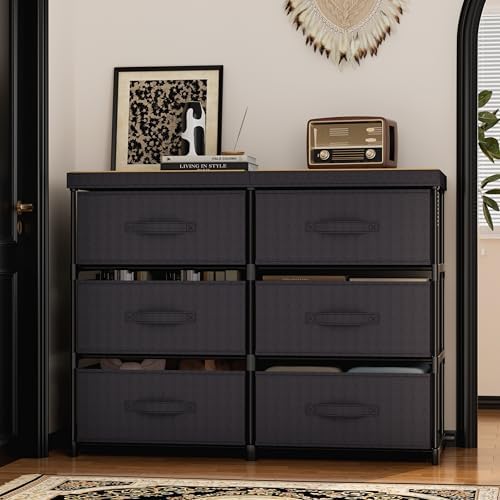 GcdPai Dresser 6 Fabric Drawer Stand Desktop Plastic Support Tube