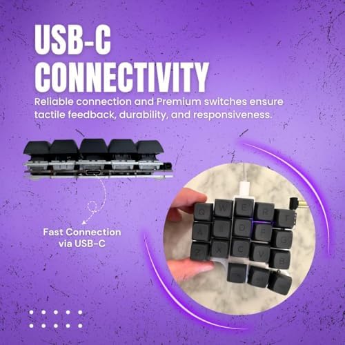 Split Ergonomic Mechanical Keyboard, Powered by QMK, Keyboard Comes Fully Assembled with MX Switch Support, 36-Key Layout, USB-C Connectivity, 28 Extra Keycaps & Switches Included