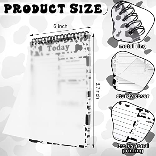 Gueevin Milk Cow Gifts To Do List Notepad, Daily Planner, 50 Sheets