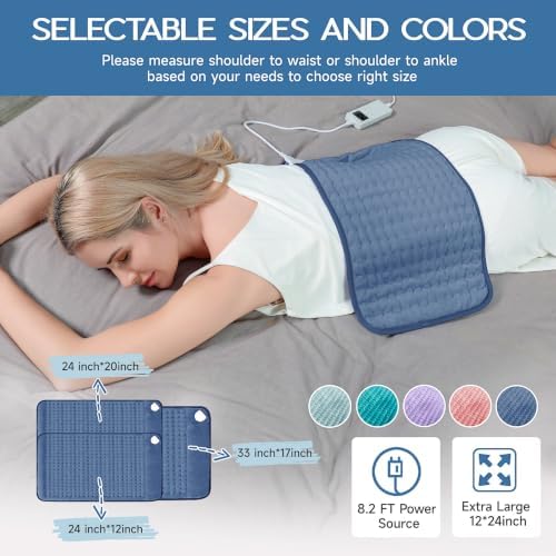 Heating Pad for Gifts Soothing Heat Therapy for Women & Men, Perfect Christmas, Mothers Day, Birthday Gifts f or Her, Dad Gifts & White Elephant Gift, Cozy Stocking Stuffer for Women/Mom