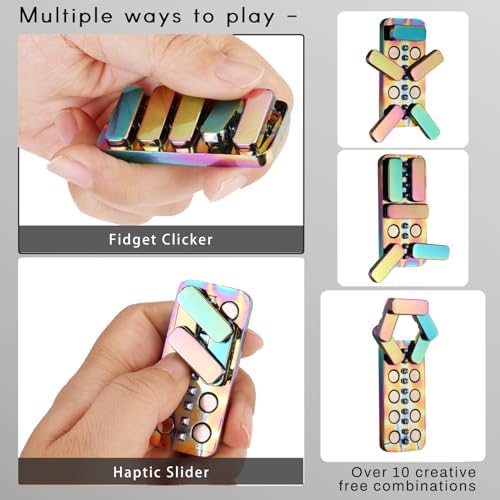 Fidget Toys for Adults, Metal Fidget Clicker with Adjustable Noise Level