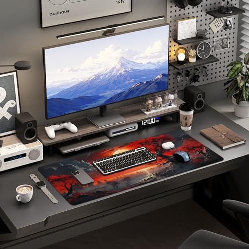 Mouse Pad Gaming - Desk Mat for Keyboard and Mouse - Large Mouse Pads for Desk, Gaming Mousepad with Non-Slip Base, Desks Pad (31.5" X 11.8") for Game, Office and Home