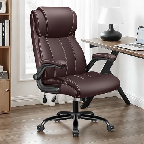 BESTFAIR Ergonomic Computer Desk Chair, Inflatable Lumbar Support, Coffee