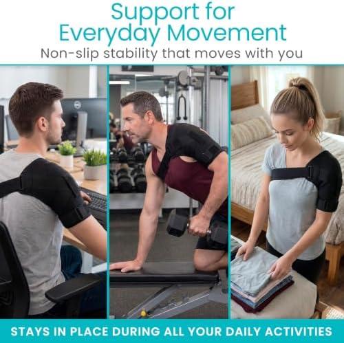 Vive Shoulder Cross Support Brace - Rotator Cuff Adjustable Stability