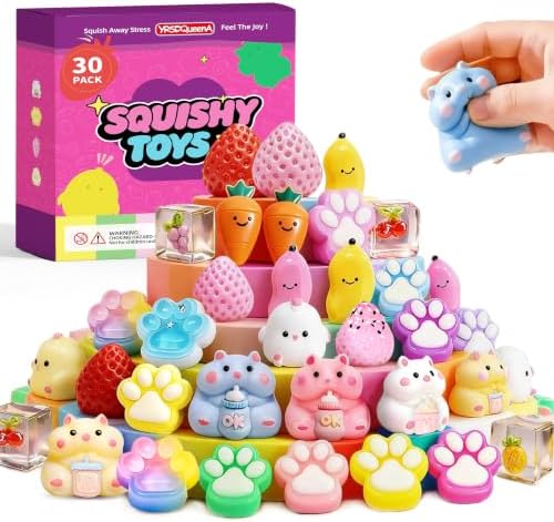 30Pack Taba Squishy Toys Kit-Squishies Fidget Squeeze Toys-Squishy Fun Box