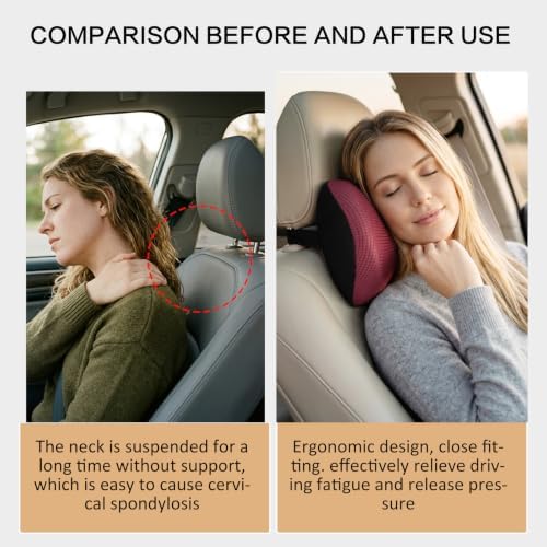 Super Versatile Car Headrest Pillow, Soft Car Pillow for Neck Pain Relief