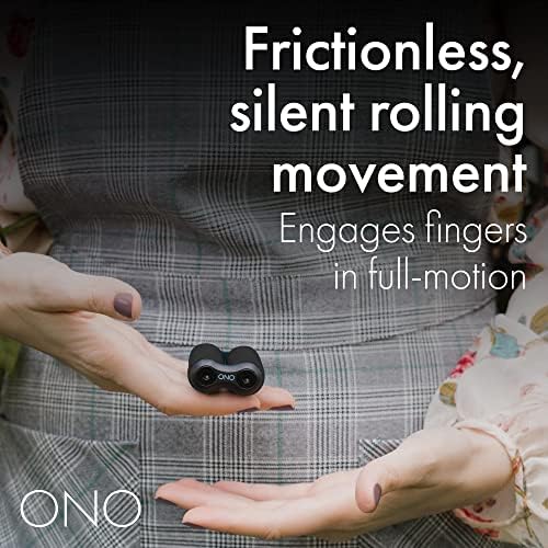 ONO Roller - Handheld Fidget Toy for Adults | Help Relieve Stress, Anxiety, Tension | Promotes Focus, Clarity | Compact, Portable Design (Black, Junior Size - ABS Plastic) (Pack of 3)