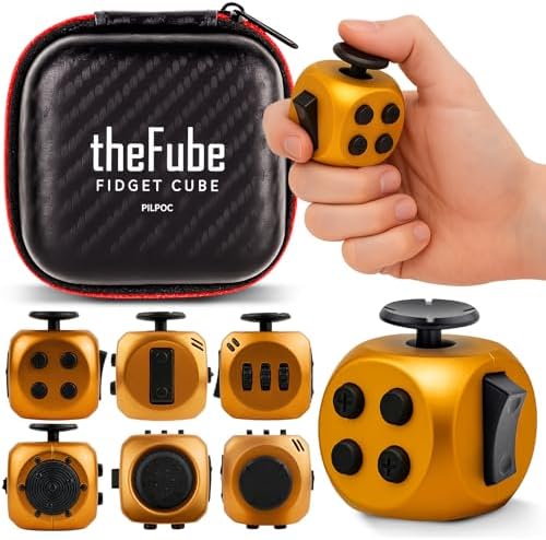 PILPOC theFube Fidget Cube Stress Relief for Kids &Adults (Quantum Rose)