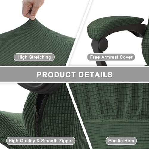 Gaming Chair Cover Game Chair Cover for Reclining Rotating Chair, Green