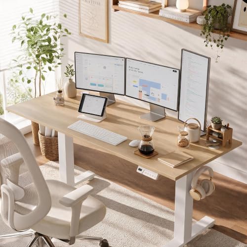 Claiks 55 x 24 Inch Nature Electric Standing Desk