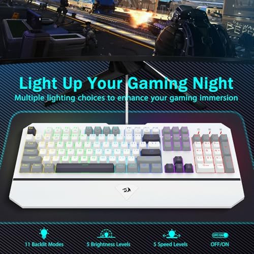 Redragon Wired Mechanical Gaming Keyboard, Linear Switches, Full Size