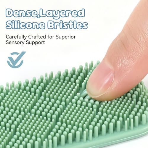 Sensory Stickers for Kids & Adults – 8-Pack Silicone Calm Strips with Layered Bristle Textures for Anxiety Relief, Autism & ADHD – Quiet Desk Fidget Toys for Classroom & Office – Stocking Stuffers