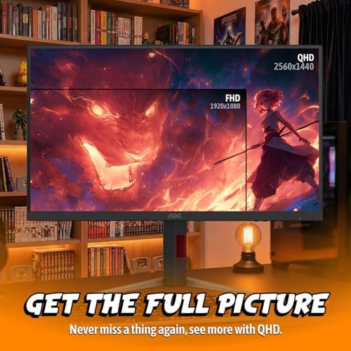 AOC 27 Inch Gaming Monitor QHD 300Hz Mini-LED HDR1000, Q27G4SMN
