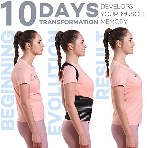 SICHEER Posture Corrector Back Brace for Women & Men, Medium, Waist 34-38"