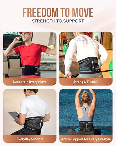 TheraCopper Copper Back Brace for Men & Women (Medium)