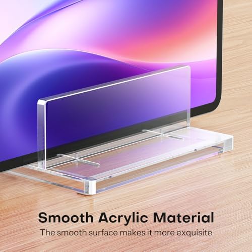 OMOTON Vertical Laptop Stand, Acrylic Single Holder for MacBook Gaming