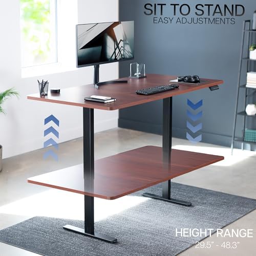 VIVO Dark Walnut 71 x 36 in Standing Desk, DESK-KIT-E2B7D-36