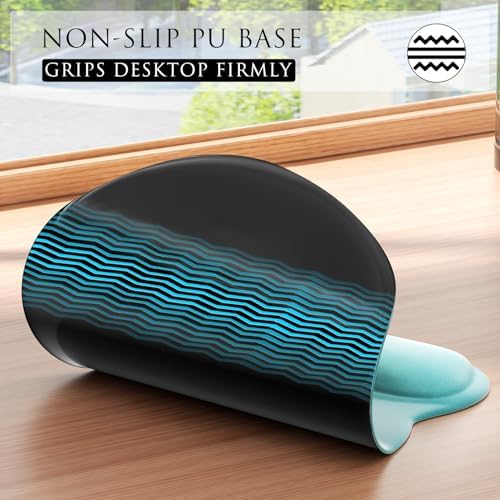 MROCO Ergonomic Mouse Pad with Gel Wrist Rest, 9.4 x 8.1 in, Feather Arrow
