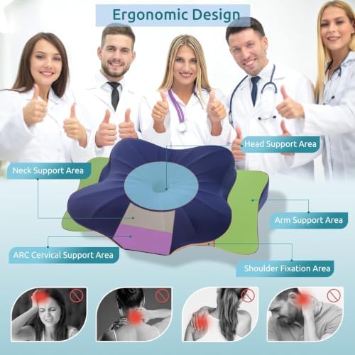 DONAMA Cervical Pillow for Neck Pain, Ergonomic Memory Foam Contour Pillow