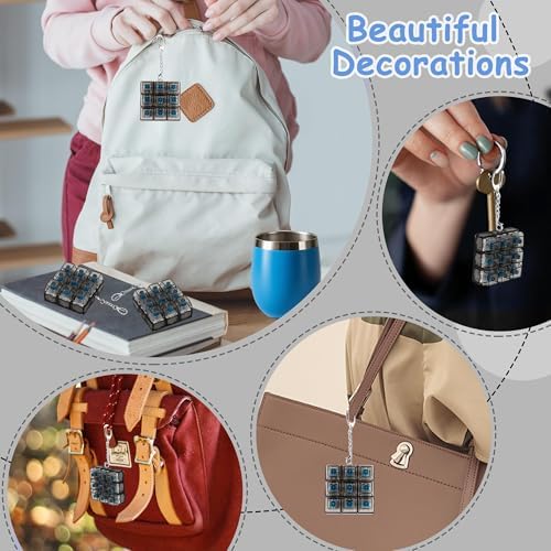 Keyboard Fidget Toy, Keyboard Fidget Keychain 9-in-1 Keyboard Decompression Button Finger Clicker Toys Stress Relief Fidget Gifts (Black)