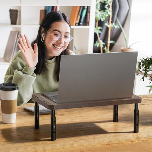 WALI Computer Monitor Stand with Storage, Monitor Riser 3 Height Adjustable