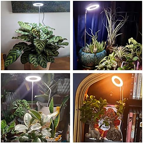 Aokrean Grow Lights for Indoor Plants, Full Spectrum Plant Light with Base